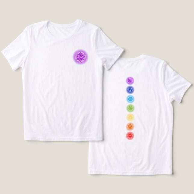 Krona Chakra | Sahasrara T Shirt (Design fram och bak)
