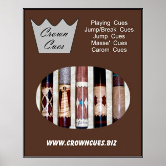 Krona Cues Poster med bassäng Cues