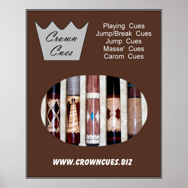 Krona Cues Poster med bassäng Cues (Framsidan)