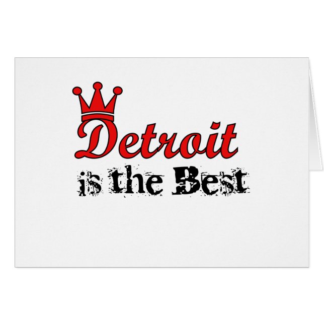 Krona Detroit Hälsningskort (Framsidan Horizontal)