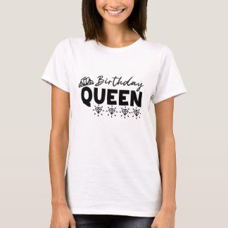 Krona, drottning Birthday, Birthday Queen T Shirt