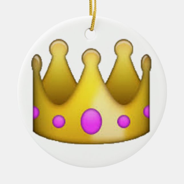Krona - Emoji Julgransprydnad Keramik (Framsidan)
