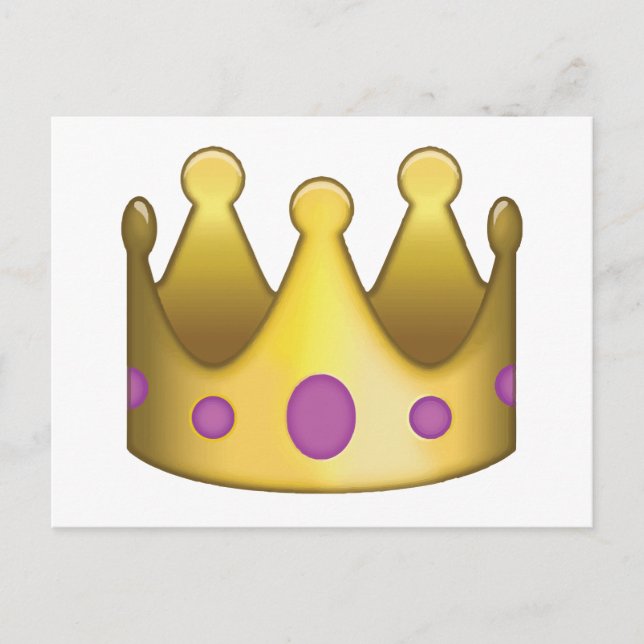 Krona emoji vykort (Framsida)