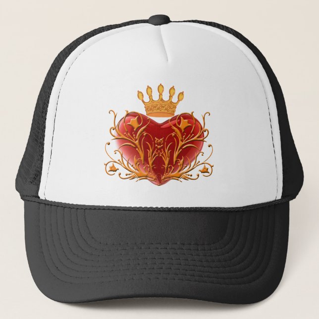 Krona Filigree Heart Hat Truckerkeps (Framsida)