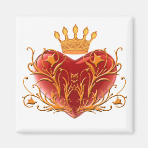 Krona Filigree Heart Magnet
