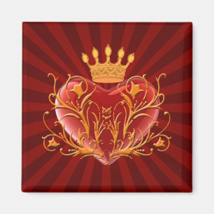 Krona Filigree Heart Magnet