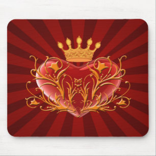 Krona Filigree Heart Mouse Pad Musmatta