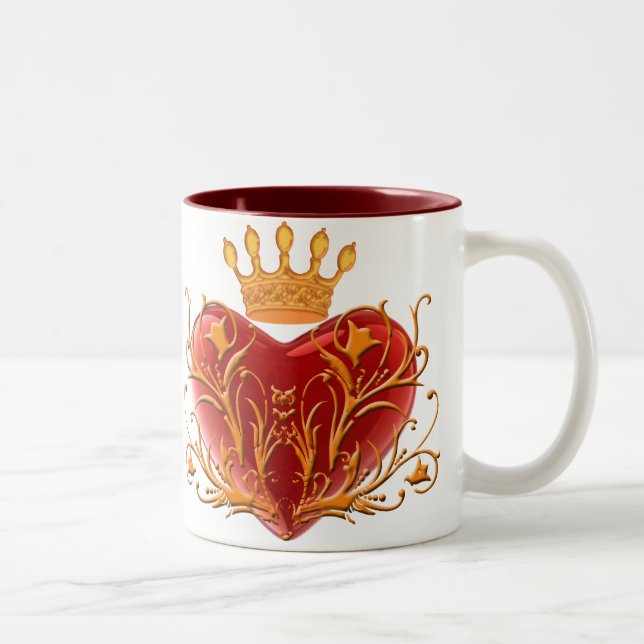 Krona Filigree Heart Mugg (Höger)