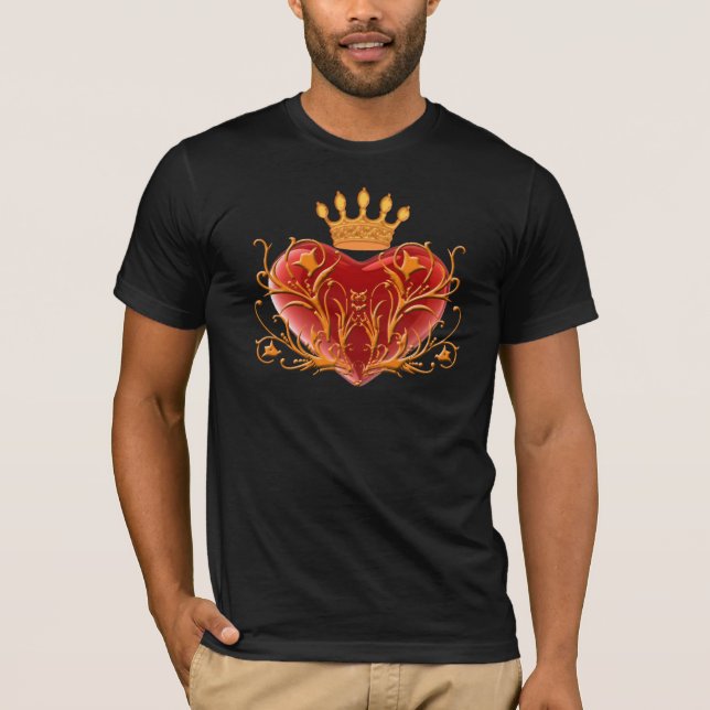 Krona Filigree Heart Shirt T-shirt (Framsida)