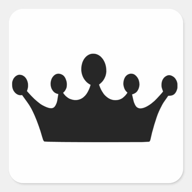 Krona Fyrkantigt Klistermärke (Framsida)