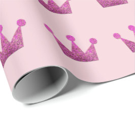 Krona Glitter Rosa Studenten Rosa Fuchsia Pastel Presentpapper