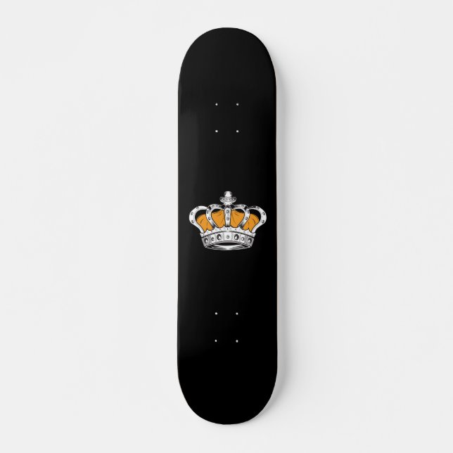 KRONA - GULT MINI SKATEBOARD BRÄDA 18,5 CM (Framsida)