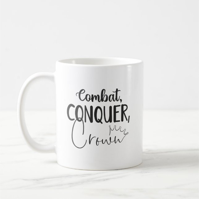 Krona - Gym Hustle Success Motivational Kaffemugg (Vänster)