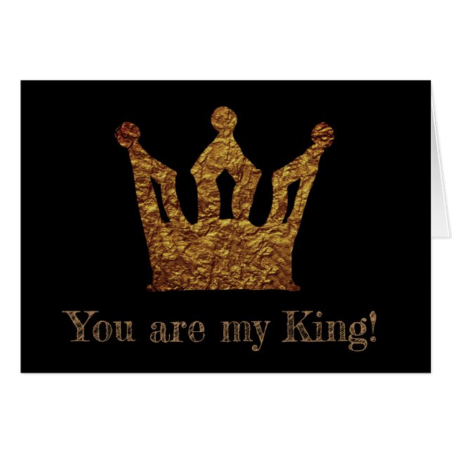 Krona i Guld Anpassningsbar vykort Hälsningskort (Framsidan Horizontal)