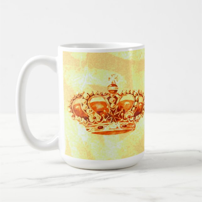 Krona i guld kaffemugg (Vänster)