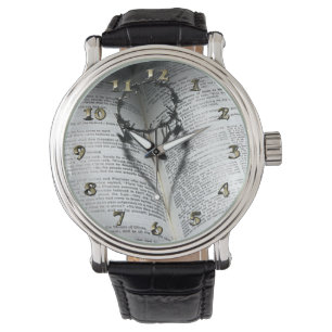 Krona i Thorns Heart and Bible Armbandsur