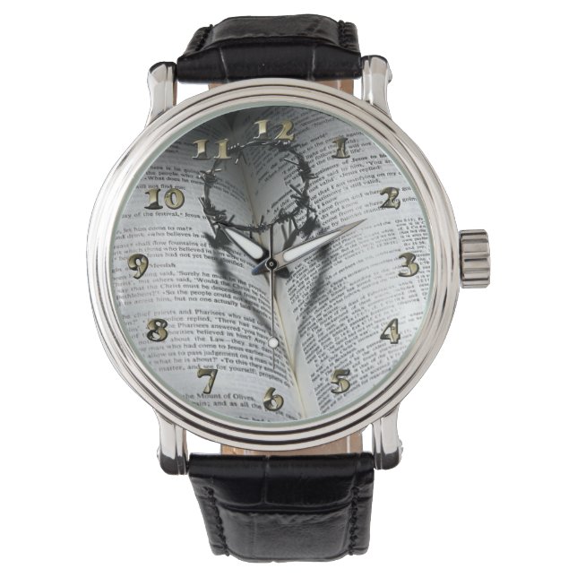 Krona i Thorns Heart and Bible Armbandsur (Framsida)