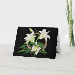 Krona i Thorns i Påsk Lilies Helgkort