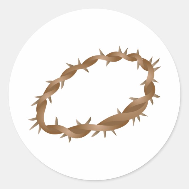 Krona i Thorns Runt Klistermärke (Framsida)