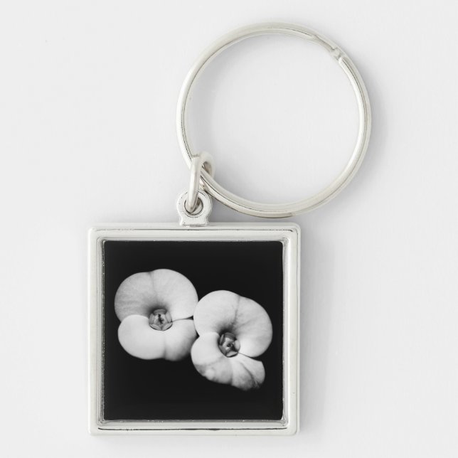 krona i torgen fyrkantig silverfärgad nyckelring (Framsidan)