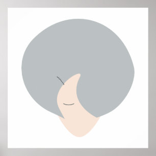 Krona i Wisdom   Modern Minimalistisk kvinnokonst Poster