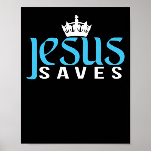 Krona Jesus Saves Poster