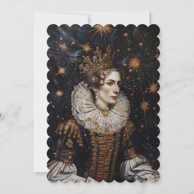 Krona Josephine Platt Inbjudan 12,7 cm x 17,8 cm (Framsida)