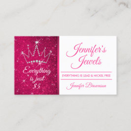 Krona Judiska tillbehör Gnistra Rosa Bling Girl   Visitkort