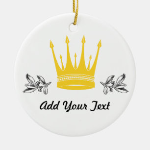 Krona Julgransprydnad Keramik