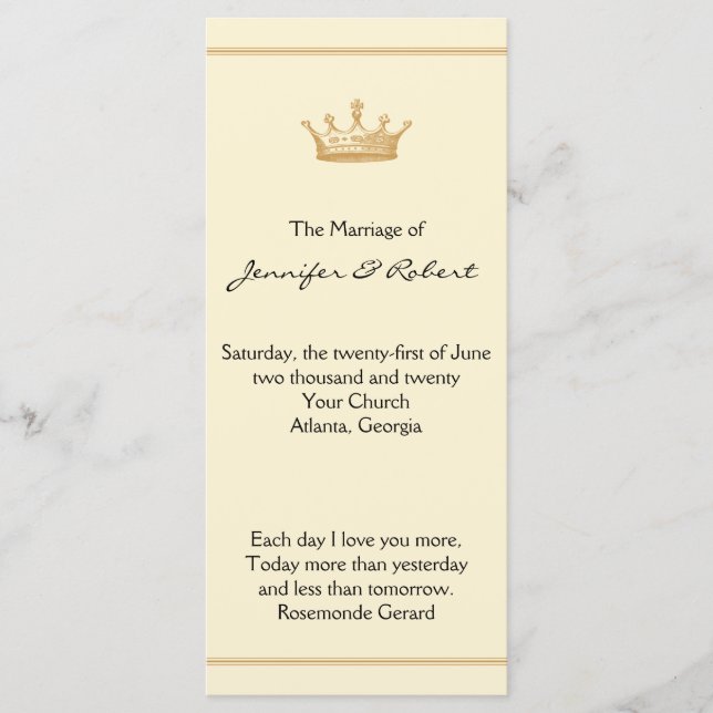 Krona-katastrofen i Guld och Elfenbenskusten-Bröll Program (Framsida)