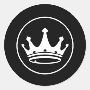 Krona-klistermärken Runt Klistermärke