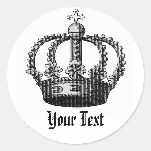 Krona kuvert försegling runt klistermärke (Framsida)