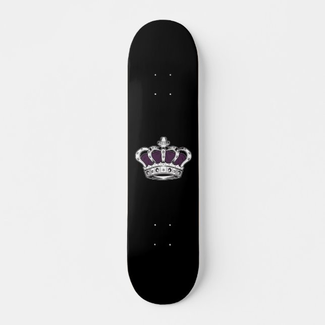 KRONA - LILA MINI SKATEBOARD BRÄDA 18,5 CM (Framsida)