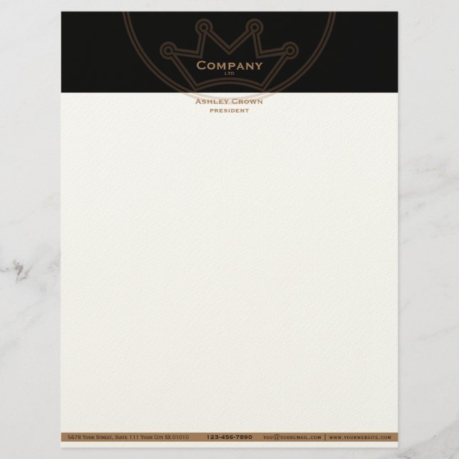 Krona Logotyp Letterhead Brevhuvud (Framsida)