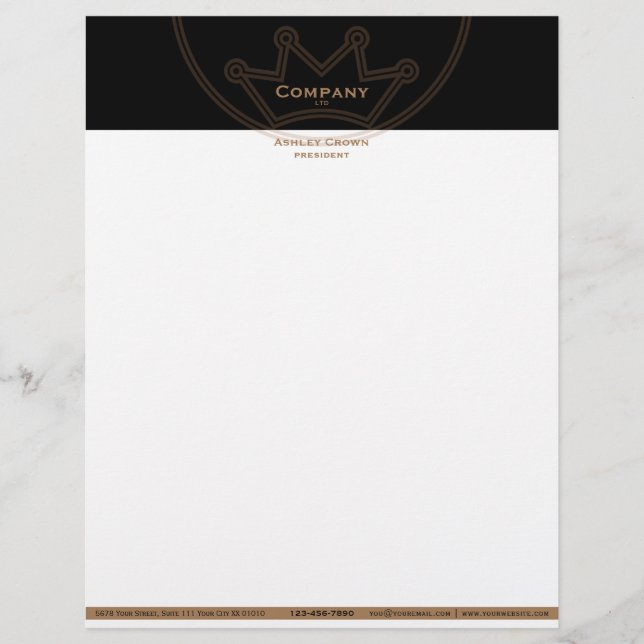 Krona Logotyp Letterhead Brevhuvud (Framsida)