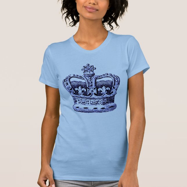 KRONA MED FLEUR DE LIS OCH KORTRYCKET T-SHIRT (Framsida)