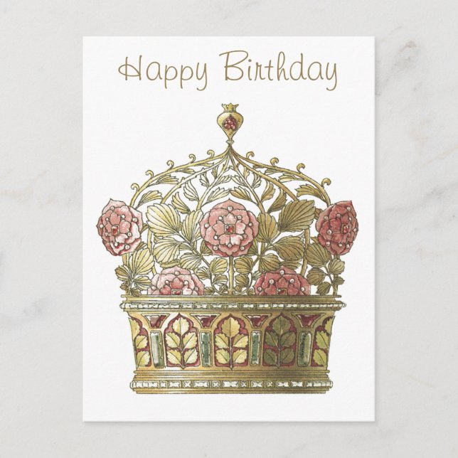 Krona med Ro Vykort (Framsida)