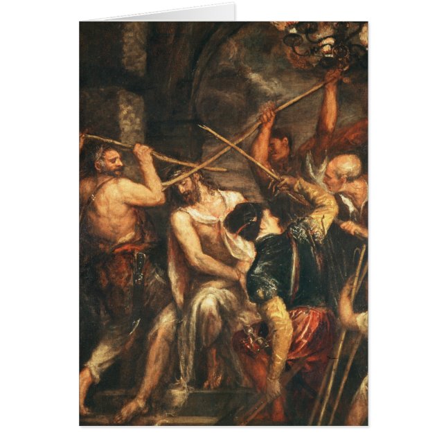 Kröna med taggar hälsningskort (Framsidan)