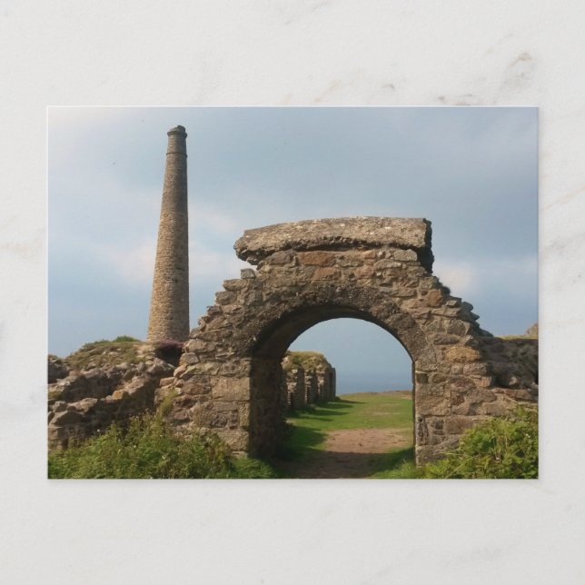 Krona Mines, Botallack, Cornwall, England. Vykort (Framsida)