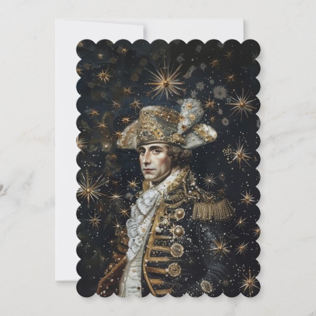 Krona Napoleon - Platt inbjudan 12,7 cm x 17,8 cm (Framsida)