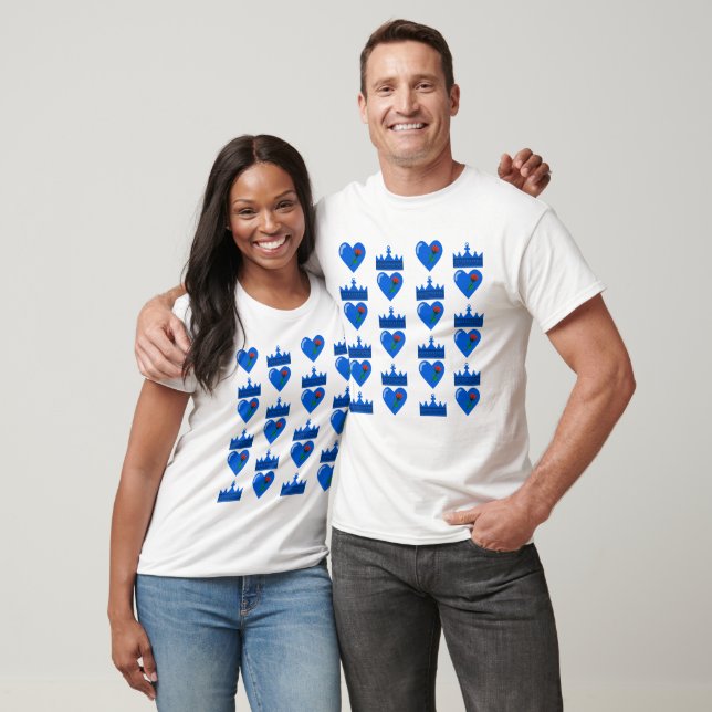 Krona och hjärta t shirt (Unisex)