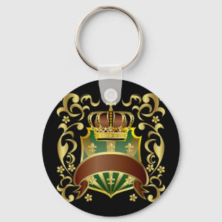 Krona och Shield Nyckelring