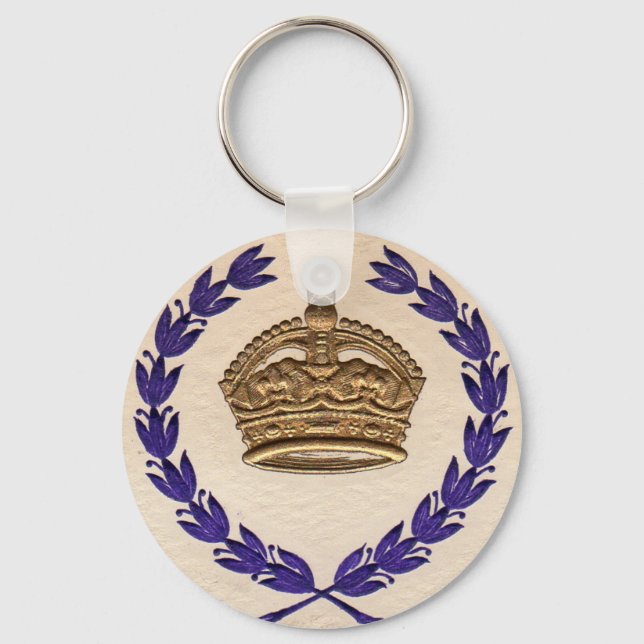 krona och trädgårdsmark nyckelring (Framsida)