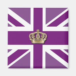 Krona och Union Jack Patriotic Magnet