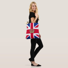 Krona och Union Jack Patriotic Tote Bag Tygkasse