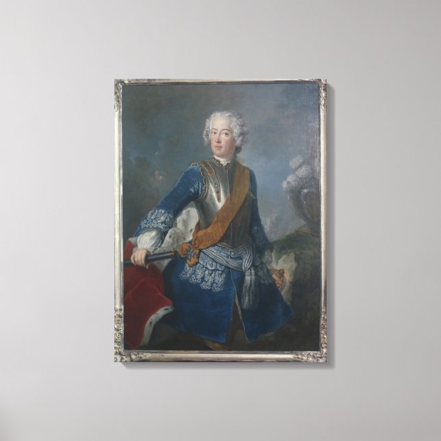 Krona Prince Frederick II, 1736 Canvastryck (Framsida)