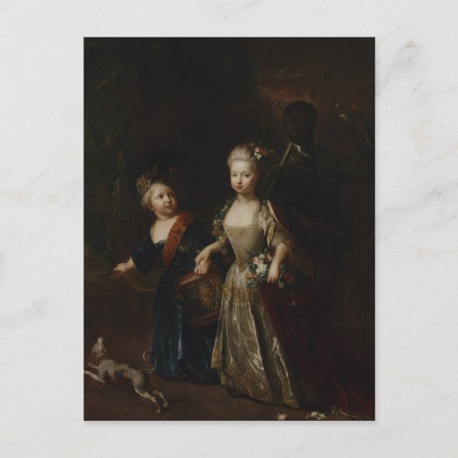 Krona Prince Frederick II med syster Vykort (Framsida)