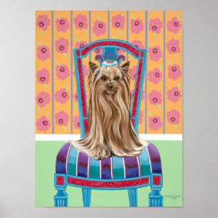 Krona Princess Yorkie Poster