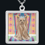Krona Princess Yorkie Silverpläterat Halsband<br><div class="desc">Djur</div>