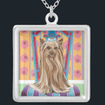 Krona Princess Yorkie Silverpläterat Halsband<br><div class="desc">Djur</div>